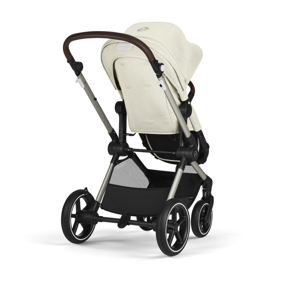 CYBEX Gold Kinderwagen EOS Lux 2-in-1 met Aton B2 i-Size autostoel en autostoeladapters, reissysteem, vanaf de geboorte tot 22 kg (ca. 4 jaar), Moon Black (Zwart)