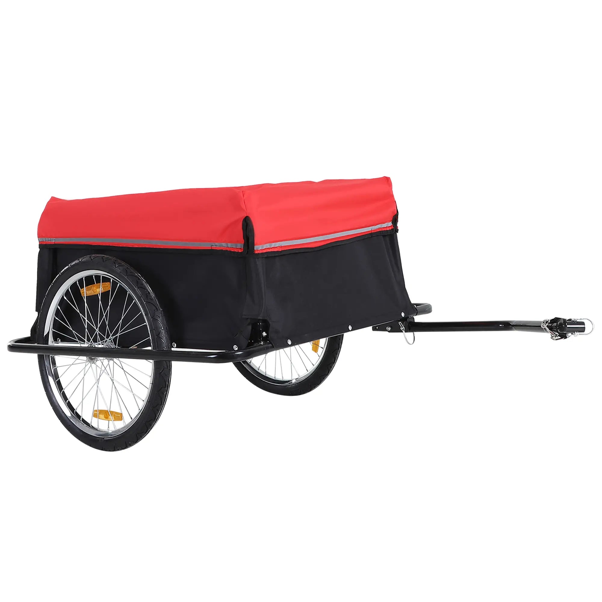 HOMCOM fietsaanhanger bagagewagen opvouwbaar grote transportbox
