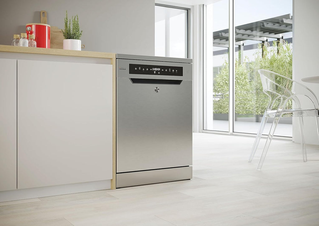 Hoover HF 4C6F0PW Vaatwasser; 14 couverts; Vrijstaand, 60 cm breed; Energieklasse C; Slimme bediening met wifi + bluetooth-technologie