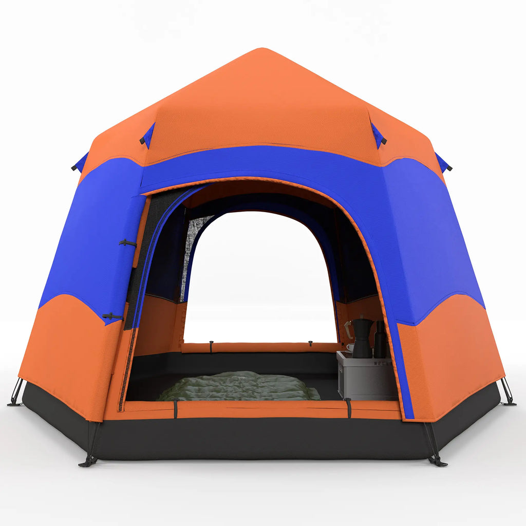Outsunny Kampeertent Quick-Up 4-6 Personen dubbelwandig Outdoor