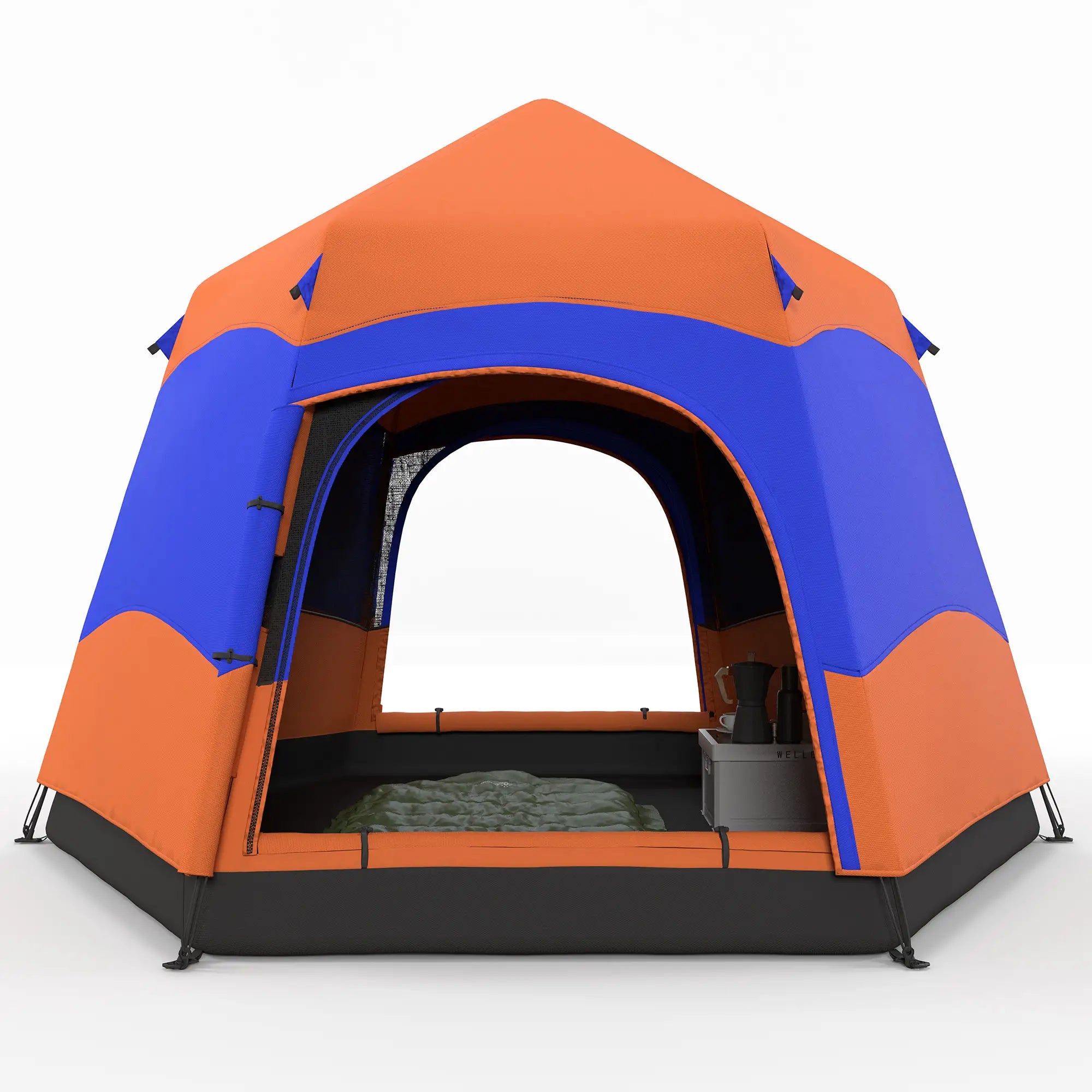 Outsunny Kampeertent Quick-Up 4-6 Personen dubbelwandig Outdoor