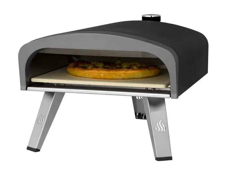 Gas pizzamaker »Burnsville« van roestvrij staal, zwart