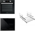 Bauknecht BAKO 566 IND Oven-Kookplaat combinatie/Inductiekookplaat (60 cm)/Hete lucht/Gentle Steam/Maxi Cooking/My Menue/Kookzones met Booster-functie/Ovenuittrek op 2 niveaus, RVS