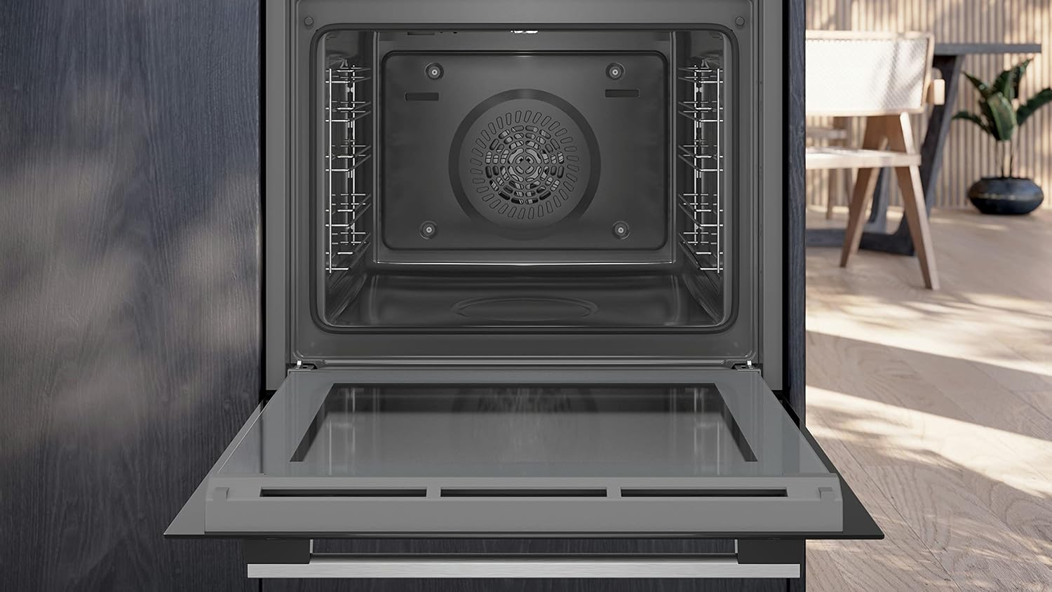 Siemens EQ311KA1ZM inbouw kookset iQ300, integreerbare oven-kookplaatcombinatie 60 cm breed, stoomondersteuning, snel voorverwarmen, 3D hetelucht, braadzone, zwart