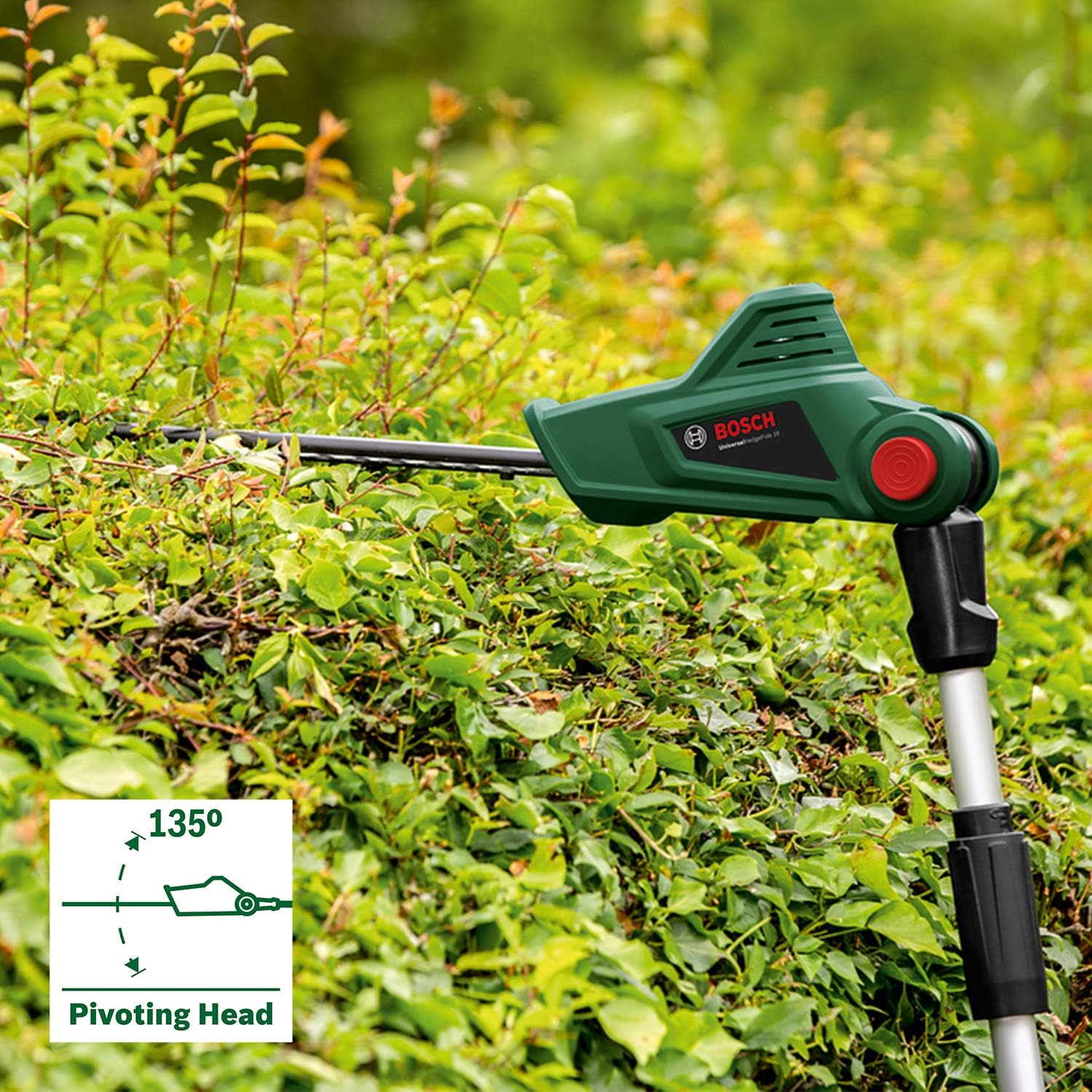 Bosch Accu Telescopische Heggenschaar UniversalHedgePole 18 (1 accu, 2,5 Ah, 18 volt systeem, in doos)