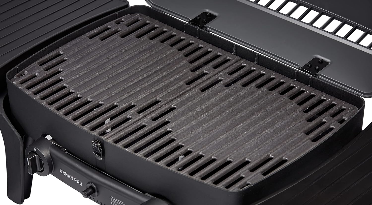Enders Gasbarbecue Urban II Pro, tafelbarbecue, grill-, kook- en bakfunctie, 2 branders RVS, met grillthermometer, balkon-, campingbarbecue, gegoten aluminium behuizing, gietijzeren rooster, #2062