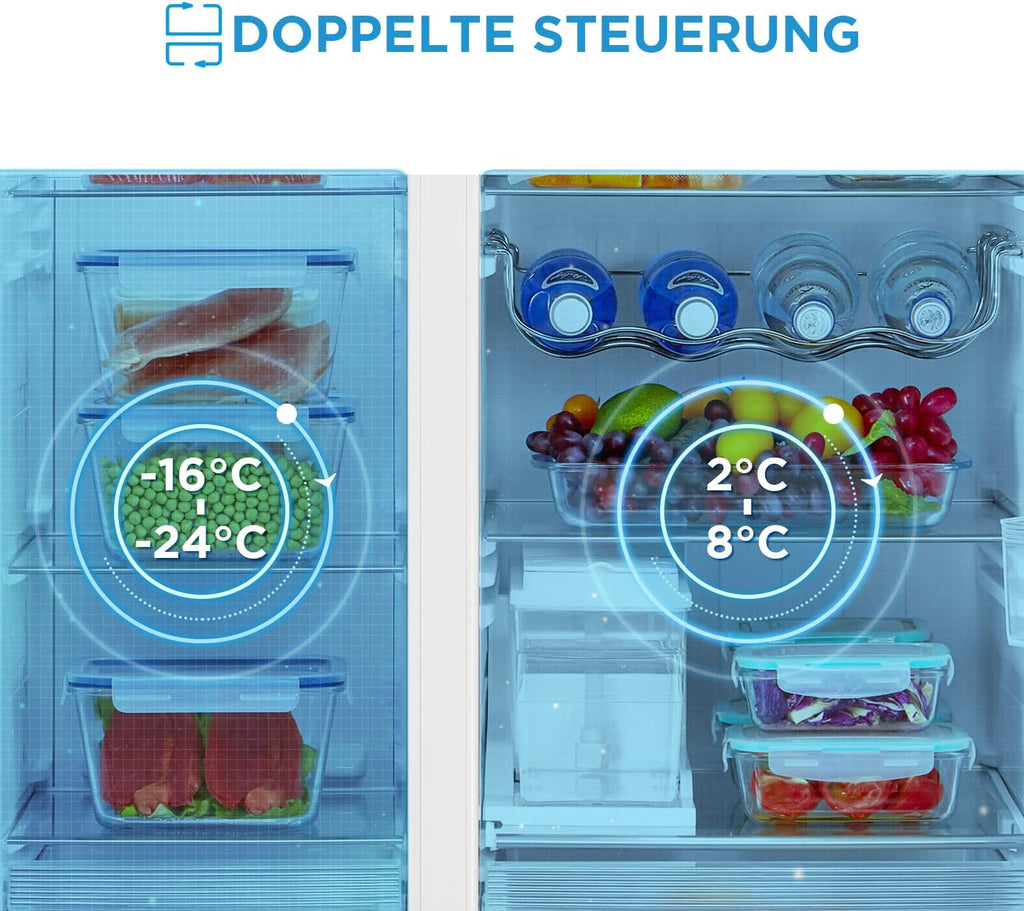 Midea KS-DDX 6.32 WT Amerikaanse koelkast/178,8 cm hoogte/254 kWh/jaar/No Frost/Dual Inverter Compressor/met 3-in-1 water-/ijsdispenser en watertank, Dark Inox