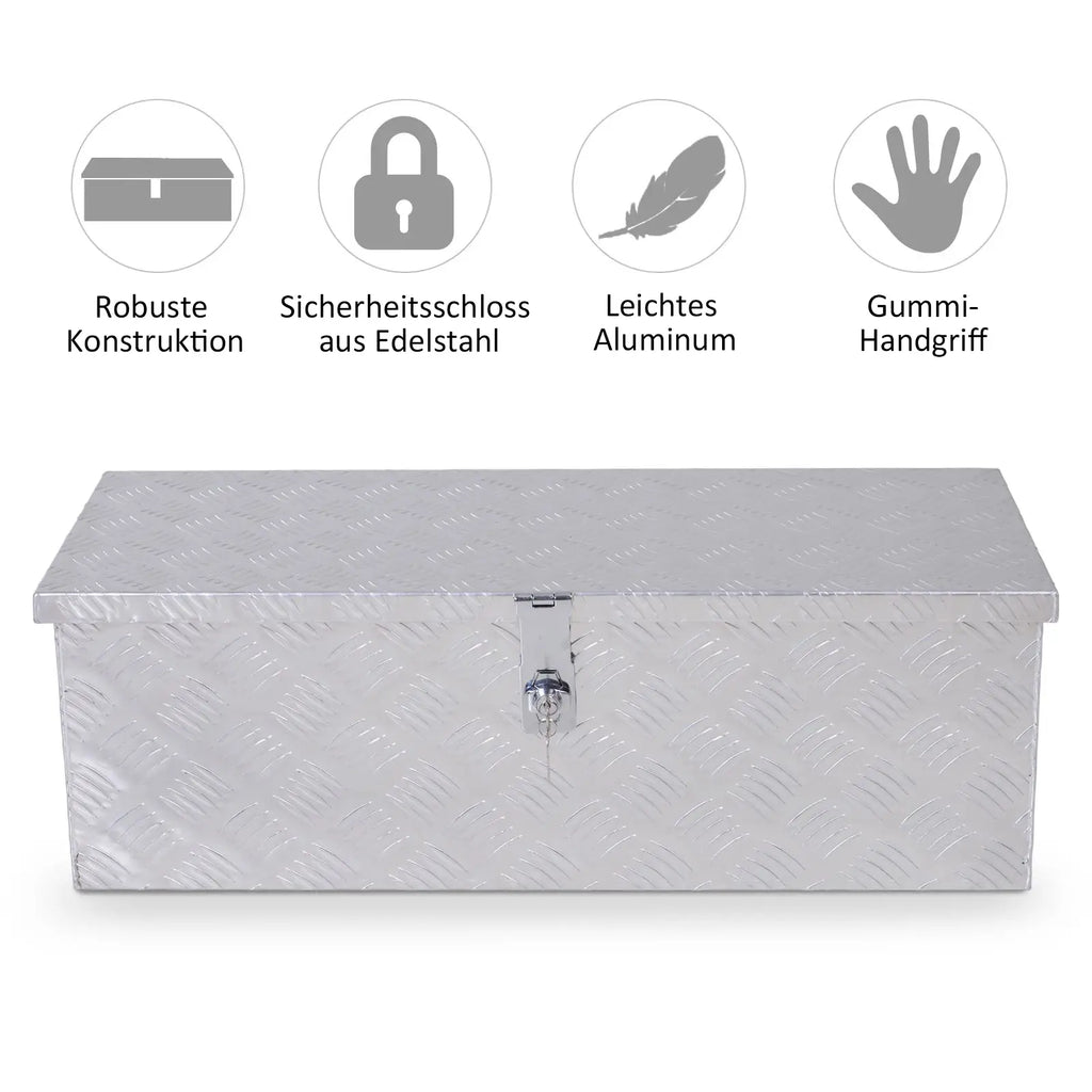 HOMCOM Gereedschapskist afsluitbaar met handgrepen aluminium