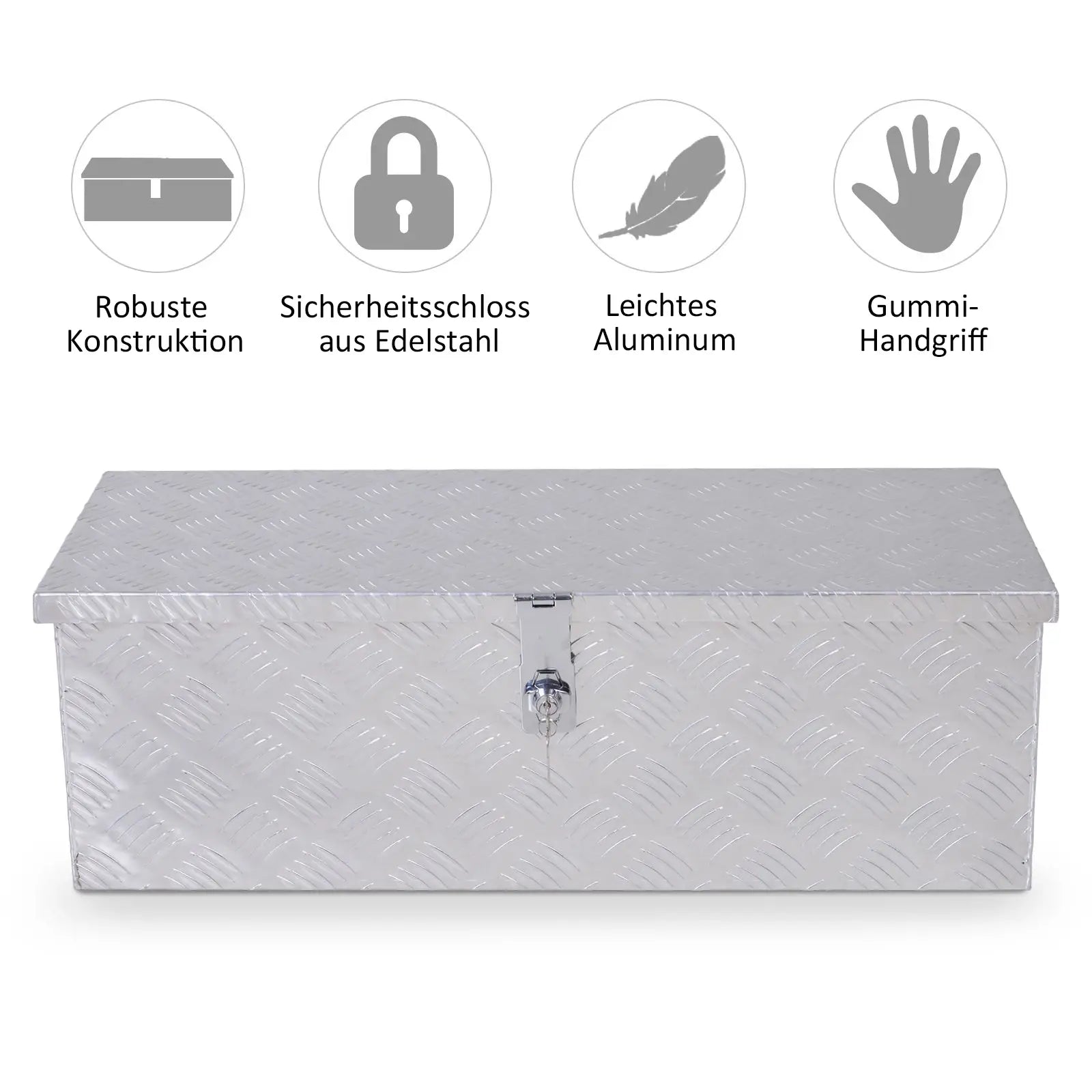 HOMCOM Gereedschapskist afsluitbaar met handgrepen aluminium