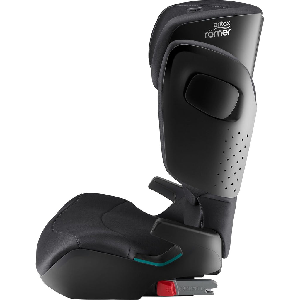 BRITAX RÖMER Kindersitz KIDFIX PRO M, für Kinder von 100-150 cm (i-Size) mit und ohne ISOFIX, 3,5-12 Jahre, Midnight Grey | Classic