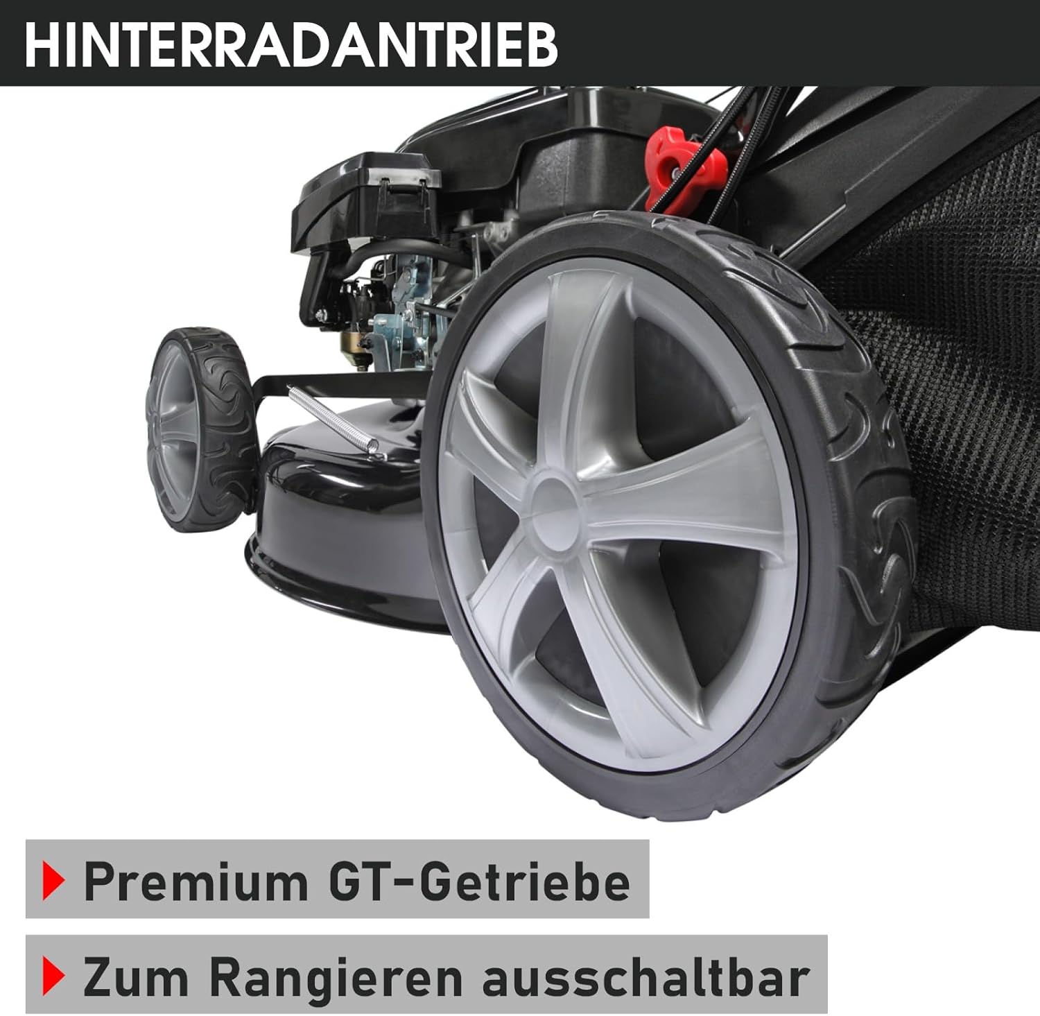 BRAST Benzin grasmaaier met aandrijving | 5,2kW(7PK) | elektrische start | 48cm snijbreedte | vele modellen | TÜV | 4-takt OHV motor | 30-80mm maaihoogte | 60L opvangbak | stalen behuizing | 19224 ESTART Speed