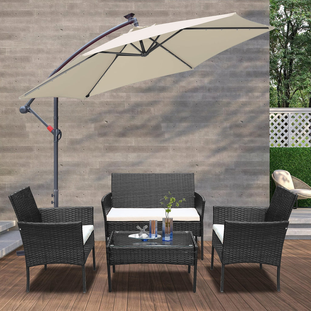 Sonnewelt Polyrattan Loungeset Tuinmeubelset