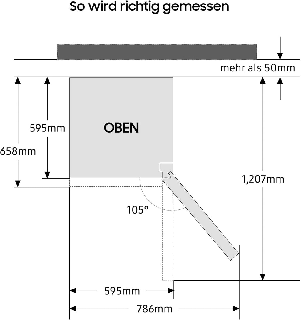 Samsung Koel-vriescombinatie, Koelkast met vriesvak, 203 cm, 390 l totaal volume, 114 l vriesgedeelte, AI Energy Mode, flessenrek, Premium Black Steel, RL38C602CB1/EG