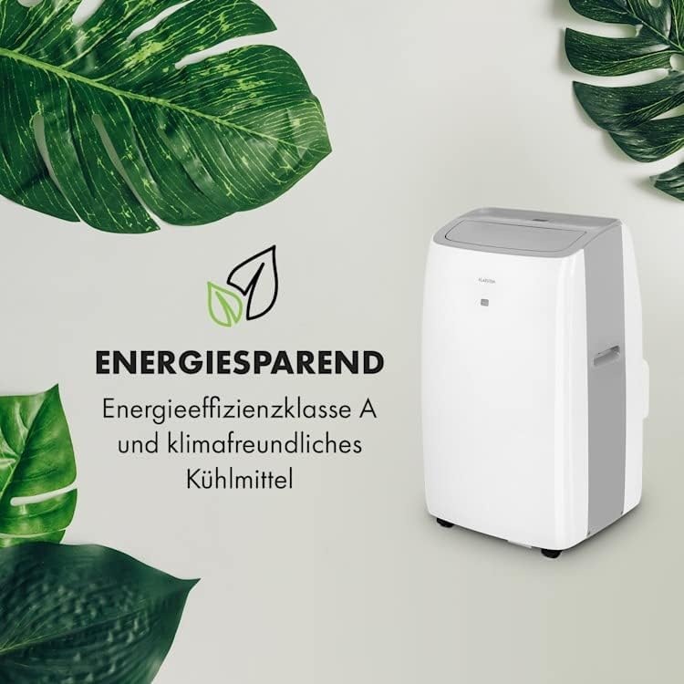 KLARSTEIN Grandbreeze Pro 14K – Mobiele airconditioner, luchtontvochtiger, ventilator, 3 snelheden, 14000 BTU/1,65 kW, ruimte: 42 tot 68 m², luchtstroom: 460 m³/u, CEE A – Wit airco
