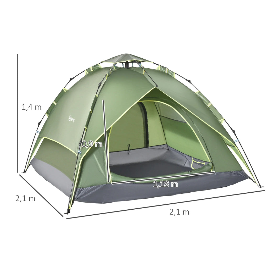 Outsunny Kampeertent 4-seizoenen Quick-Up Luifel Outdoor