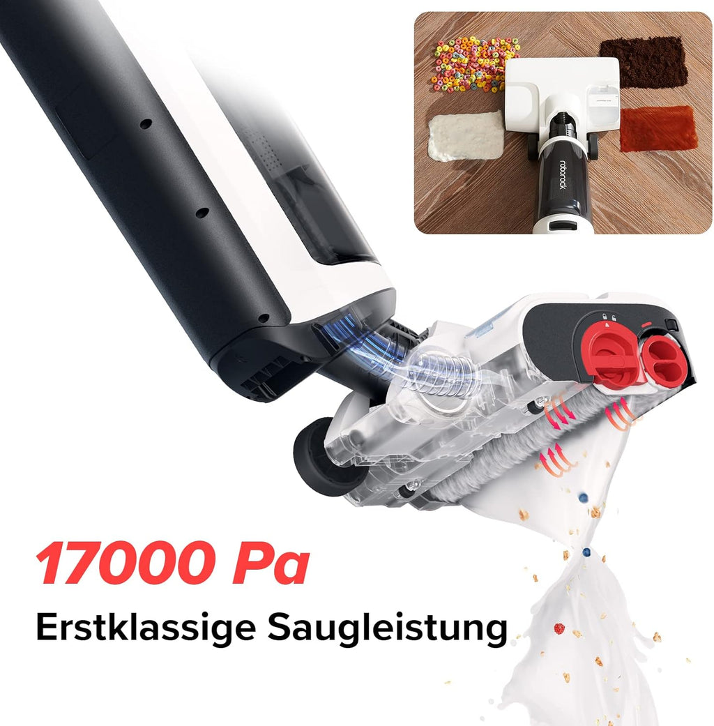 roborock Dyad Pro Nat- en Droogzuiger Draadloze Stofzuiger 17000pa Automatische Droging & Zelfreinigend Dweilzuiger met APP-bediening, Dubbele Watertanks voor Harde Vloeren