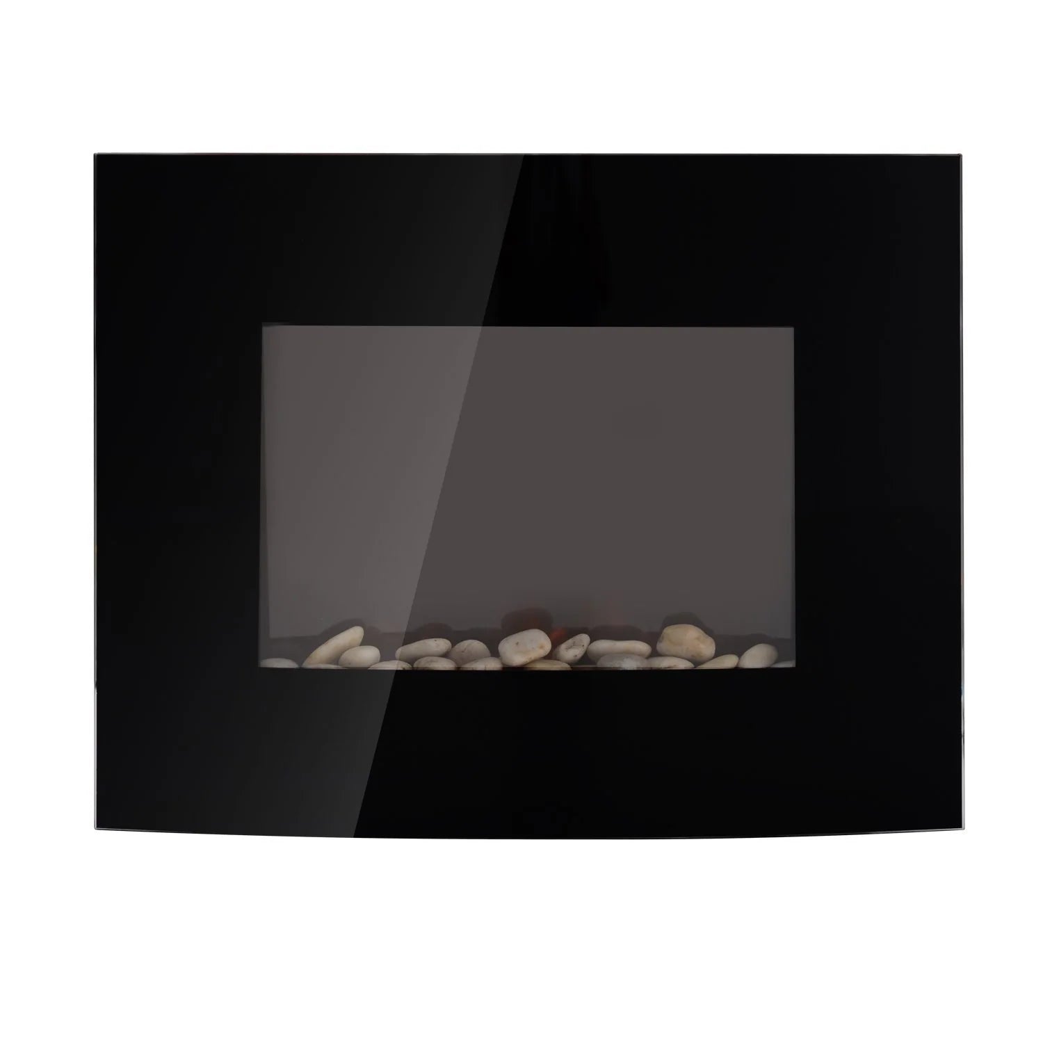 HOMCOM Elektrische haard LED-vlameffect 7 kleuren Oververhittingsbeveiliging RVS