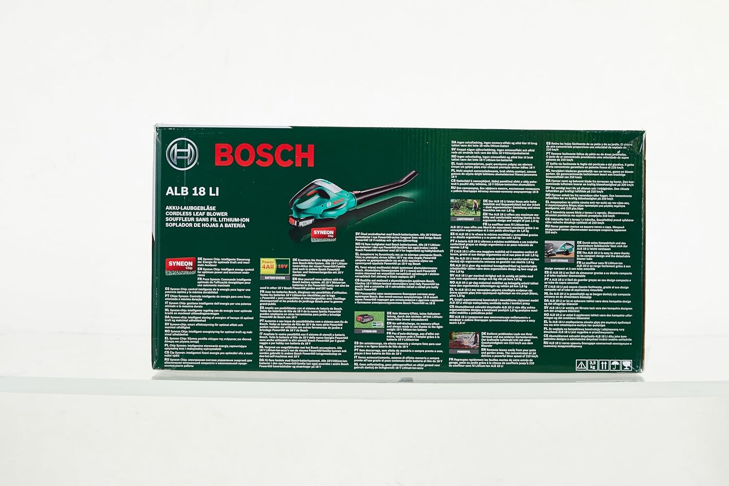 Bosch Home and Garden Accu Bladblazer ALB 18 LI (1 Accu, Max. Blaassnelheid 210 km/u, in Kartonnen Doos) Groen, Zwart