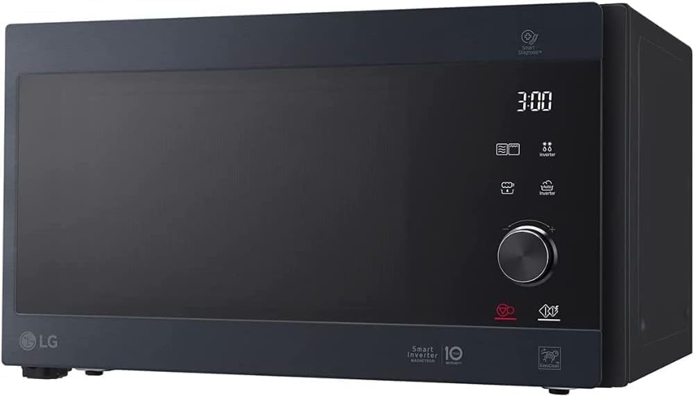 LG MS2595CIS magnetron met Smart Inverter-technologie, 25 liter inhoud, 1000 W, automatische programma's, instelbare vermogensniveaus en EasyClean-functie, zilver