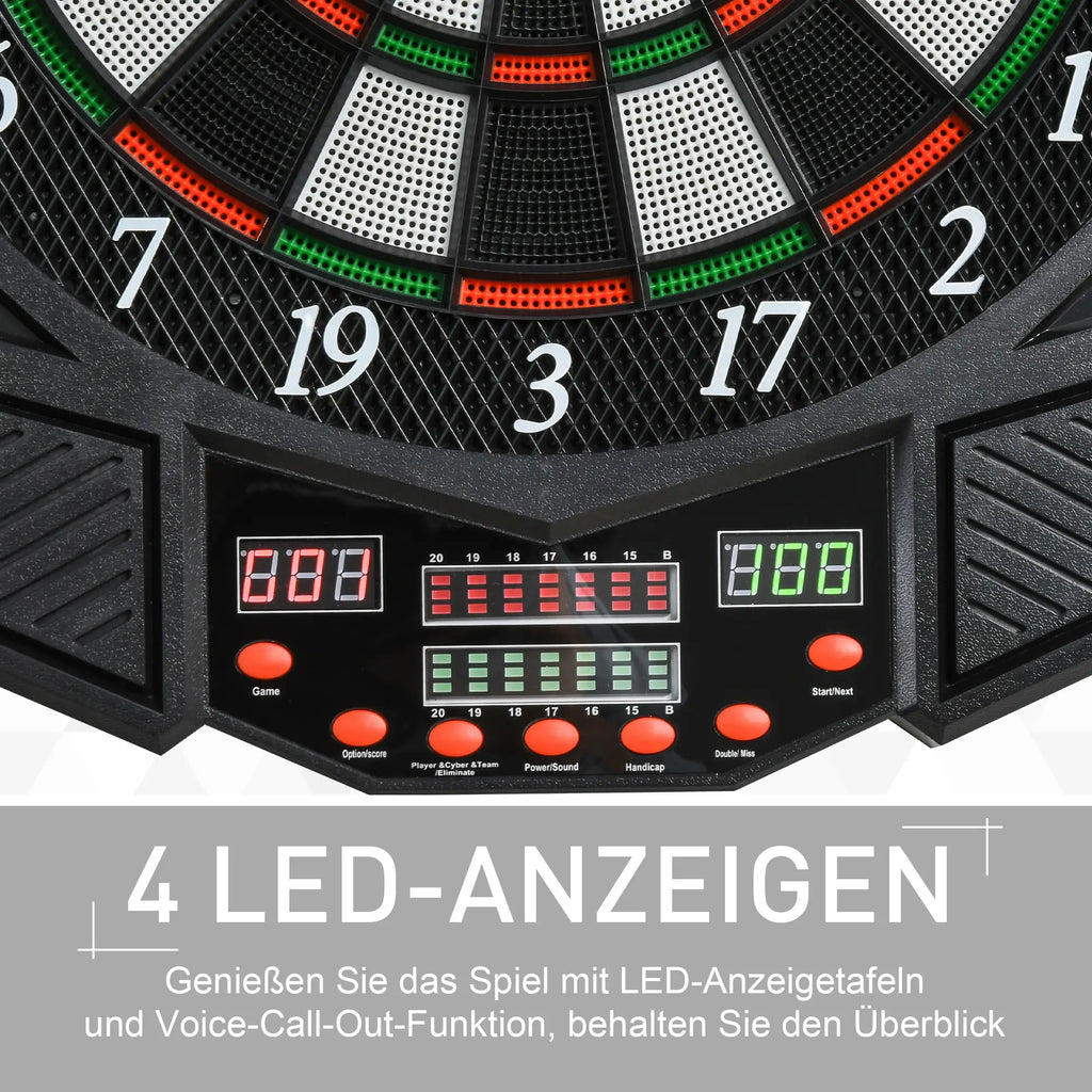 HOMCOM elektronisch dartbord 27 spellen 8 spelers