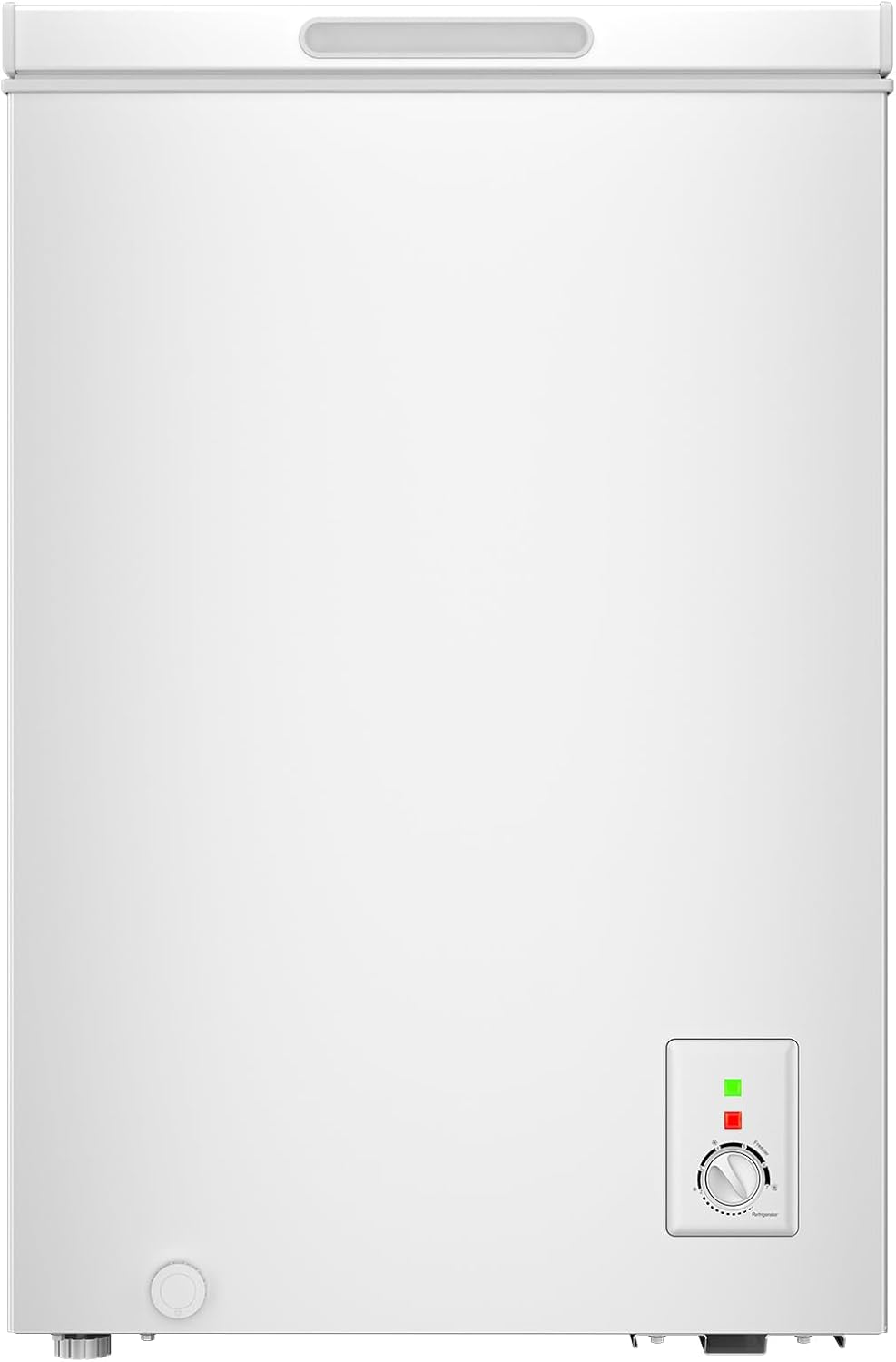 CHiQ FCF98DE Vrieskist 99 L, 54,5 x 47,6 x 83,5 cm, 4-sterrenvriezer, Thermostaatregeling, Draadmand, Balancerende deur, Stil, Wit