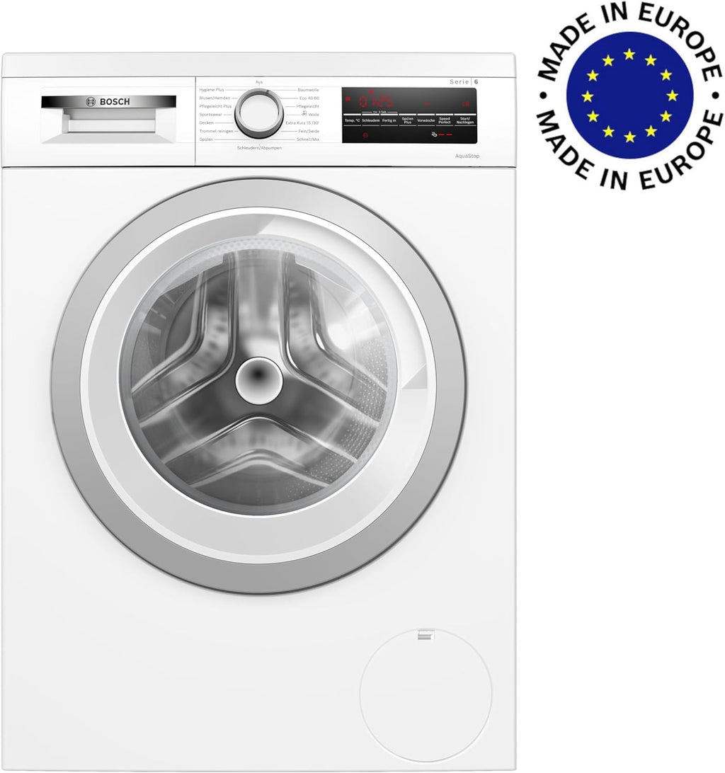 BOSCH WAN28127 Wasmachine Serie 4, voorlader met 8kg inhoud, 1400 tpm, Iron Assist, Active Water Plus, EcoSilence Drive, Speed Perfect, Wit, 60cm