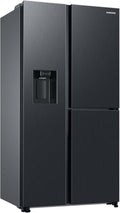 Samsung RS64DG53R3B1EF Amerikaanse koelkast, 178 cm, 628 l, SmartThings AI Energy Mode, ijs- en waterdispenser, Slim Ice Maker, Premium Black Steel
