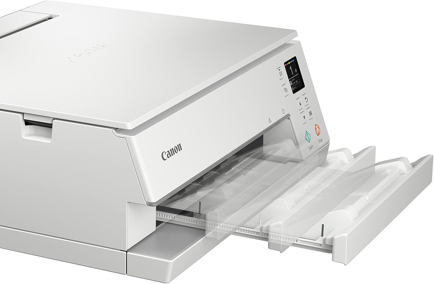 Canon PIXMA TS6350a printer, kleureninkjet multifunctioneel apparaat DIN A4 (fotoprinter, scanner, kopieerapparaat, OLED, 4.800x1.200 dpi, USB, WLAN, 5 afzonderlijke inkten, dubbelzijdig afdrukken, 2 papierladen), zwart