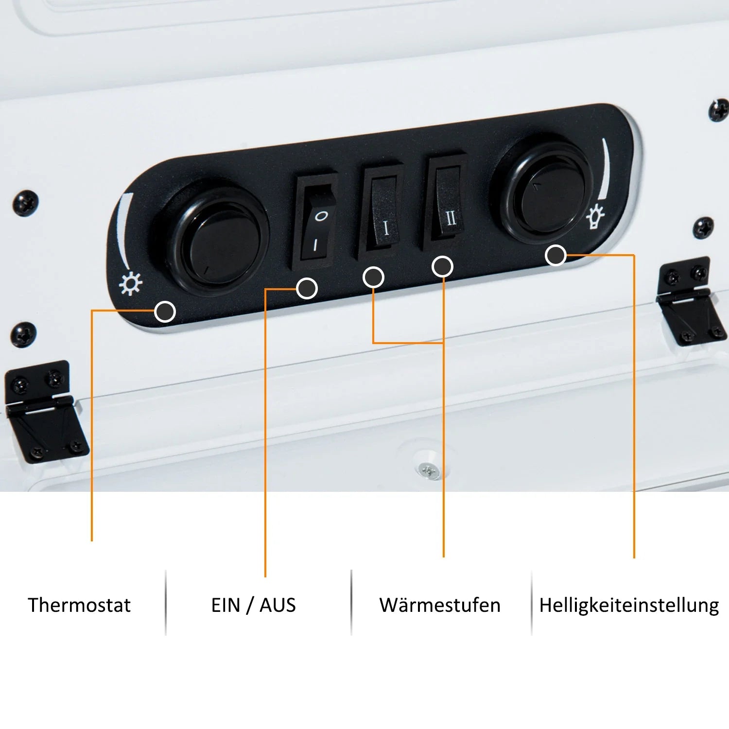 HOMCOM Elektrische sfeerhaard haardkachel vlameffect oververhittingsbeveiliging wit