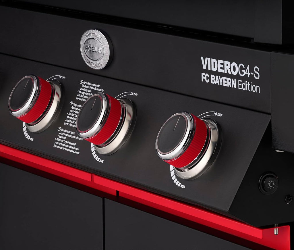 RÖSLE Elektrische BBQ-grill Portable Videro E2-P, draagbare tafelgrill met 2 branders, warmhoudrooster en deksel met glasplaat, gepoedercoat staal, zwart/zilver