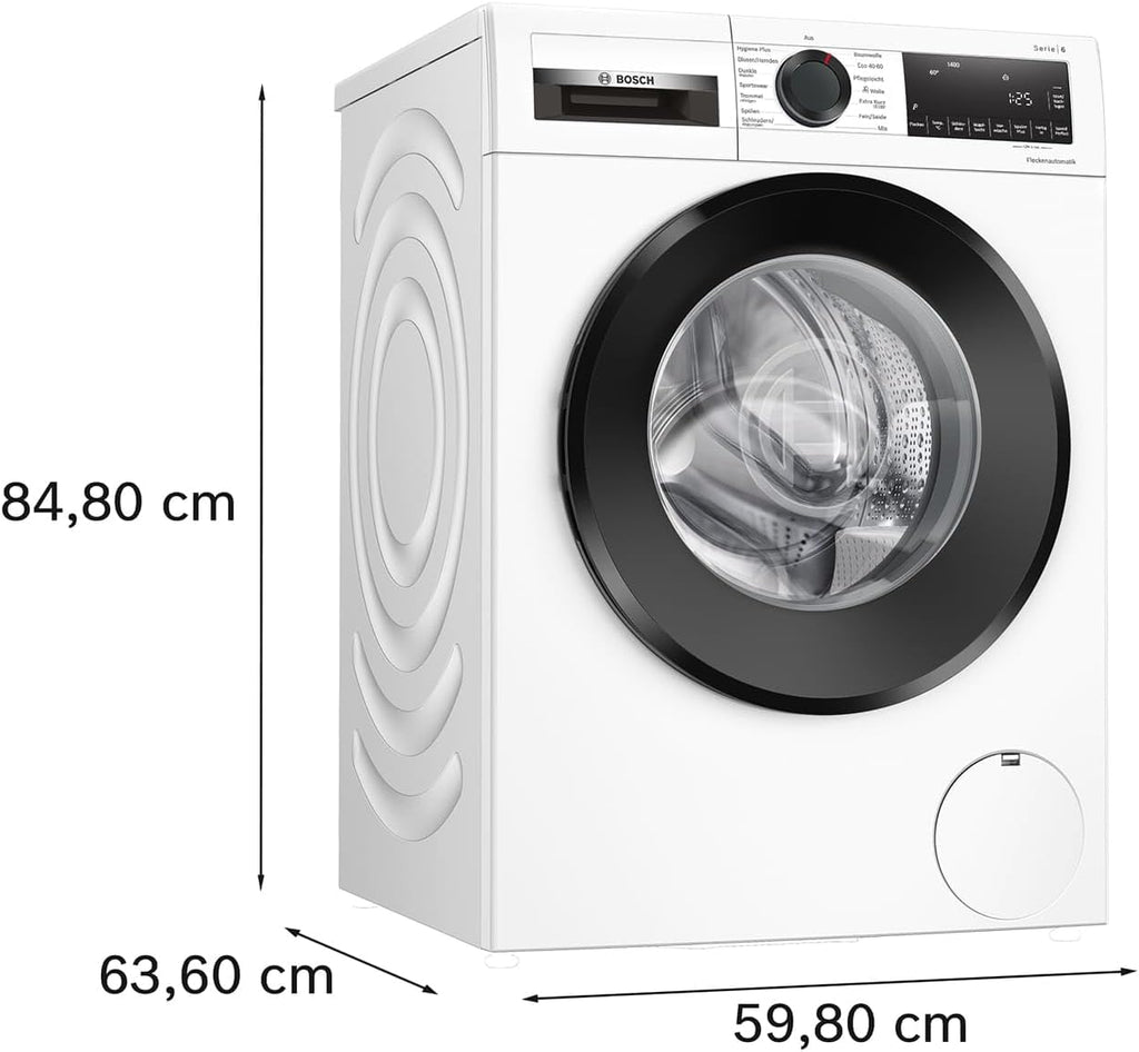 BOSCH WAN28127 Wasmachine Serie 4, voorlader met 8kg inhoud, 1400 tpm, Iron Assist, Active Water Plus, EcoSilence Drive, Speed Perfect, Wit, 60cm
