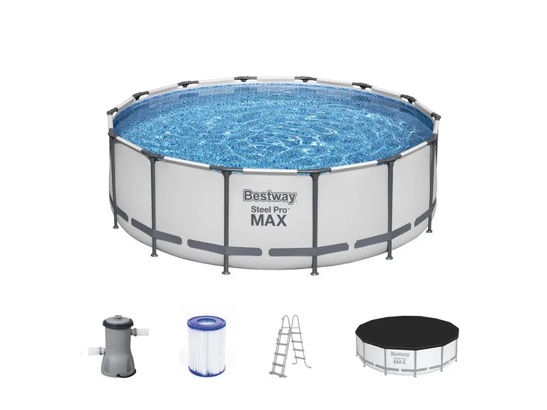 Steel Pro MAX™ Framezwembad complete set met filterpomp, Ø 427 x 122 cm