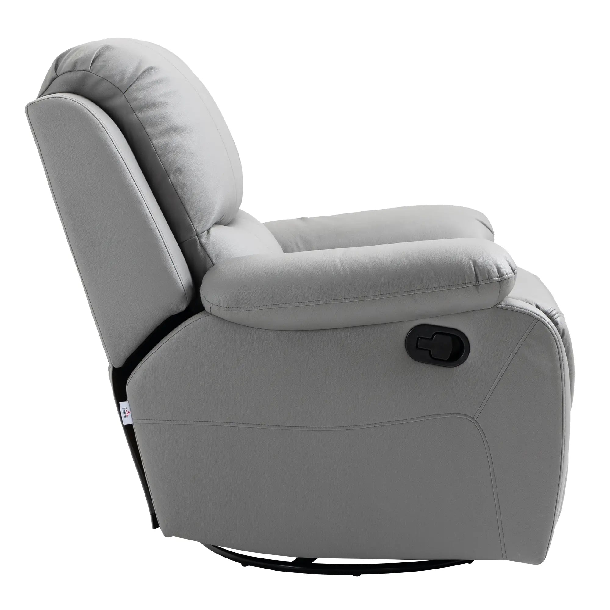 HOMCOM Relaxfauteuil tv-stoel verstelbaar draaibaar grijs