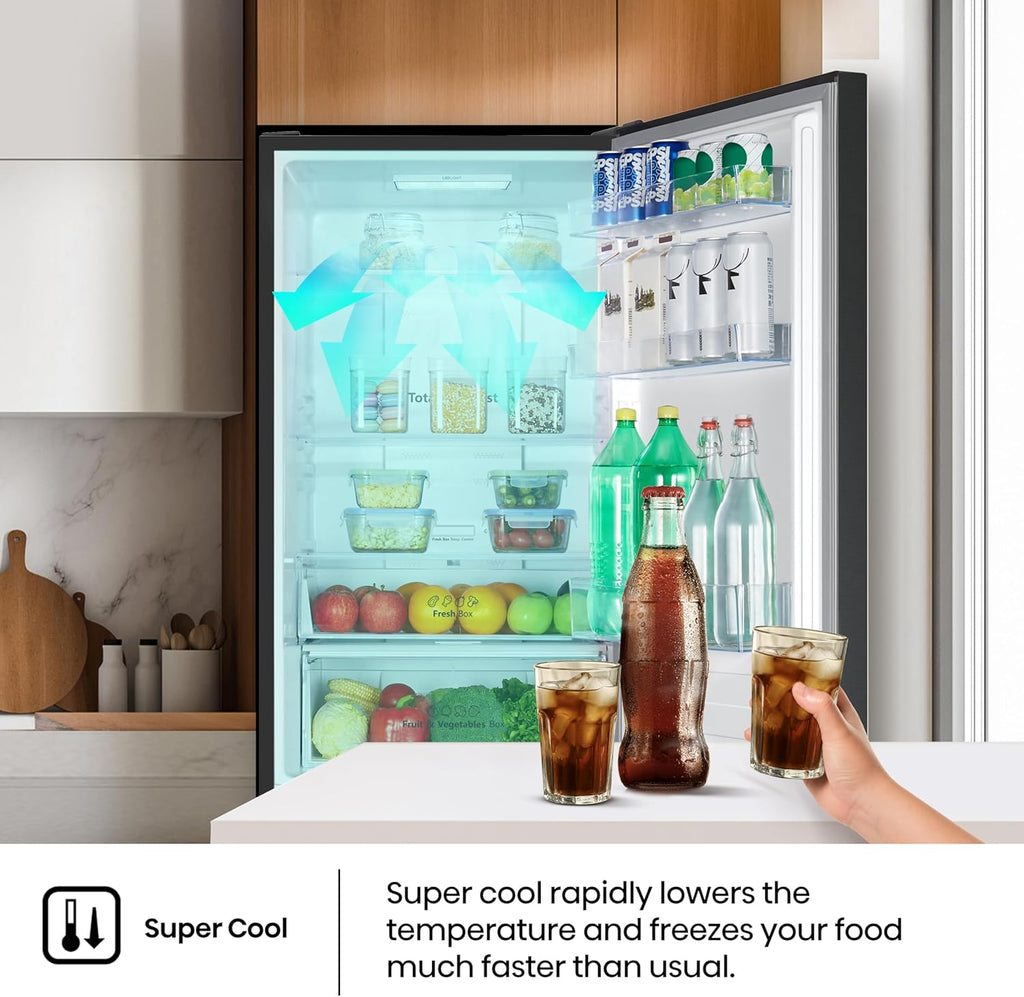 Hisense RB327N4AD2 koel-vriescombinatie/ NoFrostPlus/ Multiflow 360°/ HolidayMode/ FreshZone/ 182,4 cm/ koelgedeelte 171 l/ vriesgedeelte 85 l/ 41 dB/ 287 kWh/ jaar/ roestvrijstalen look