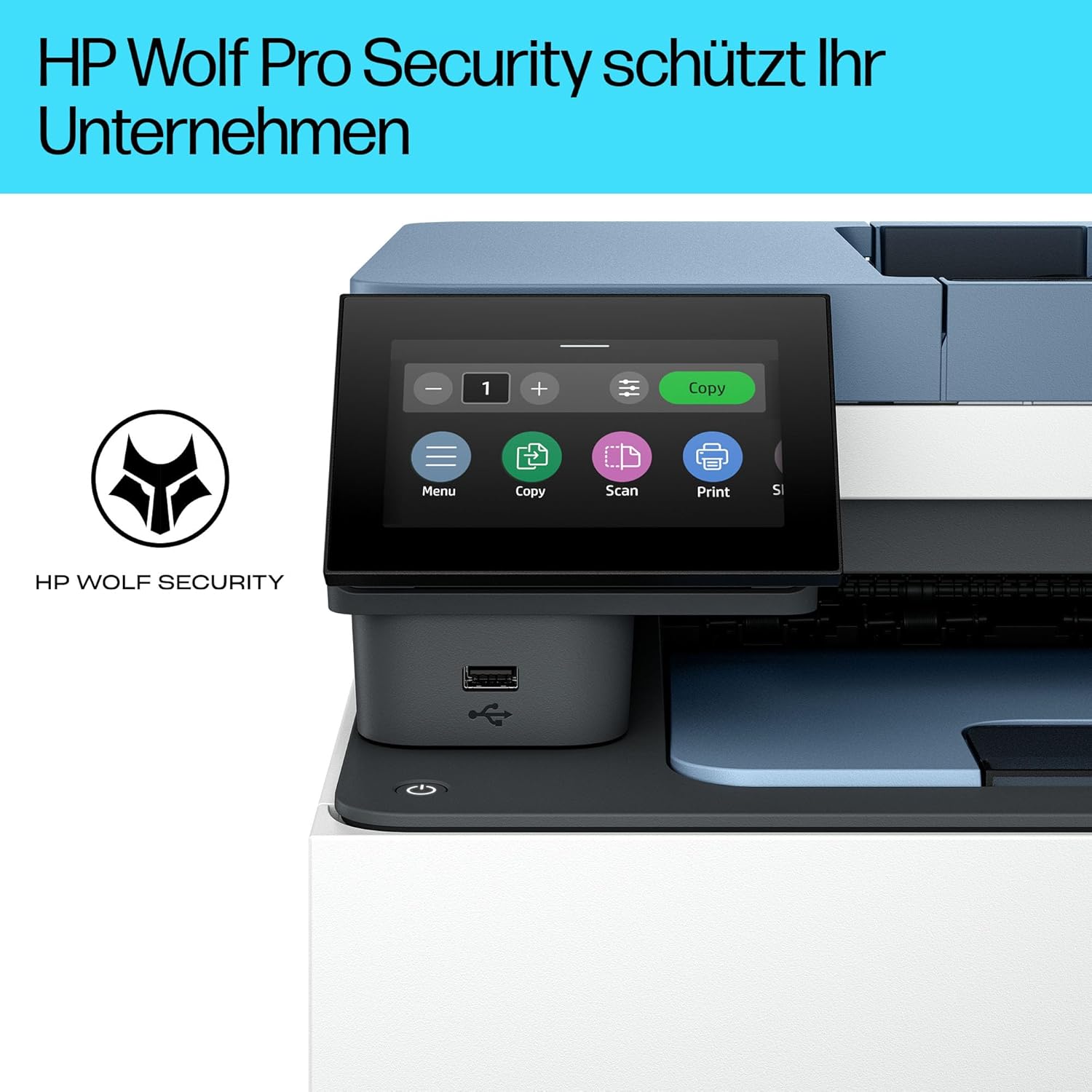 HP Color LaserJet Pro MFP 3302fdwg multifunctionele kleurenlaserprinter, fax, automatisch dubbelzijdig afdrukken, touchscreen, wifi, ethernet, USB, HP Wolf Pro Security