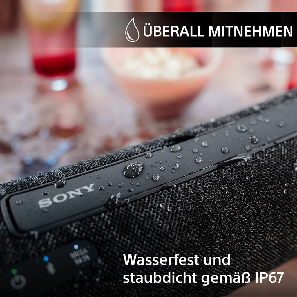 Sony SRS-XG300 - Draagbare draadloze bluetooth-speaker met krachtig feestgeluid en verlichting - waterdicht, 25 uur batterijduur, smartphone en snellaadfunctie - Zwart