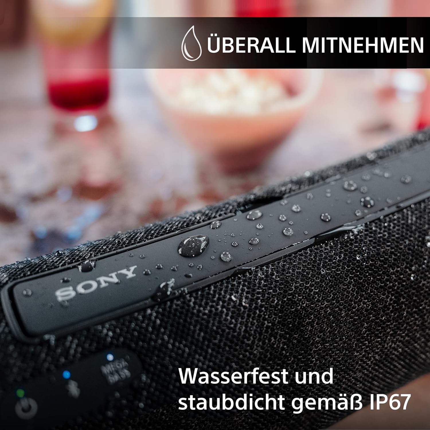 Sony SRS-XG300 - Draagbare draadloze bluetooth-speaker met krachtig feestgeluid en verlichting - waterdicht, 25 uur batterijduur, smartphone en snellaadfunctie - Zwart