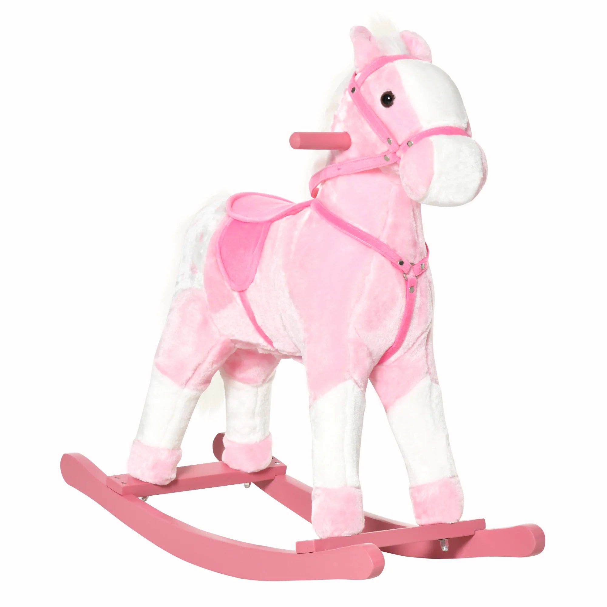 HOMCOM Schommelschaap met geluid roze