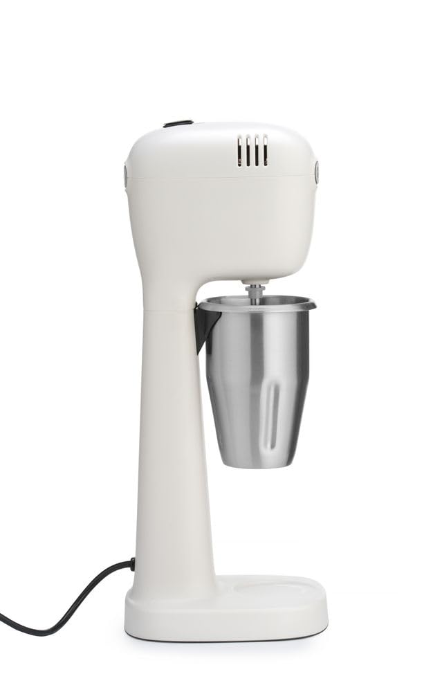 HENDI Melkshake Maker, Incl. 2 mengbekers (roestvrij staal en polycarbonaat) en 4 verwisselbare roerwerken, Drinkmixer, Frappés, Drankmixer, 230V/400W, 170x196x(H)490mm, Karamel