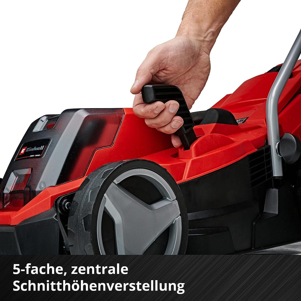 Einhell Accu-grasmaaier GE-CM 18/33 Li Kit Power X-Change (18 V, 33 cm maaibreedte, tot 200 m², borstelloos, 30L opvangzak, 25-65 mm maaihoogte, incl. 4,0 Ah accu + oplader)