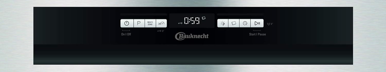 Bauknecht BUO 3O41 PLT X onderbouw vaatwasser 60 cm /14 couverts /10 standaardprogramma's en 1 sensorprogramma/PowerClean/ActiveDry/besteklade/volledige waterbeveiliging