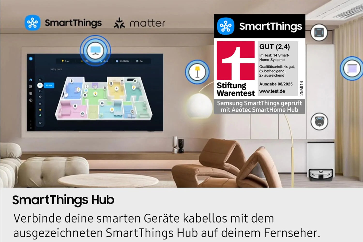 Samsung Crystal UHD U8079F 4K 43 inch (108 cm) led-tv, Crystal Processor 4K, MetalStream Design, SmartThings, AI Upscaling, Gaming Hub, Knox Security, Gratis content, Smart TV