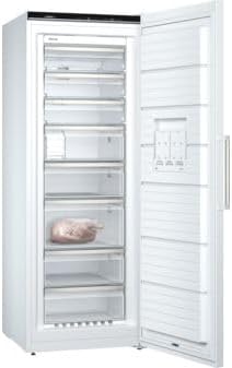 Siemens GS54NAWCV iQ500 vriezer, 176 x 70 cm, 327 L, noFrost nooit meer ontdooien, bigBox ruimte voor grote diepvriesproducten, varioZone flexibele glasplateaus en laden, wit