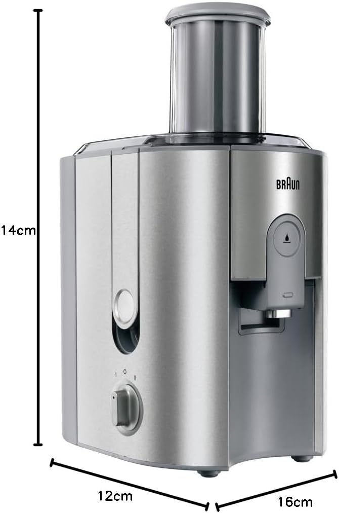 DeLonghi Braun J700 Multiquick 7 Sapcentrifuge | Krachtig sapcentrifugesysteem | Grote vulschacht (75 mm) | Innovatief anti-drupsysteem | Krachtige motor van 1.000 watt | Zilver