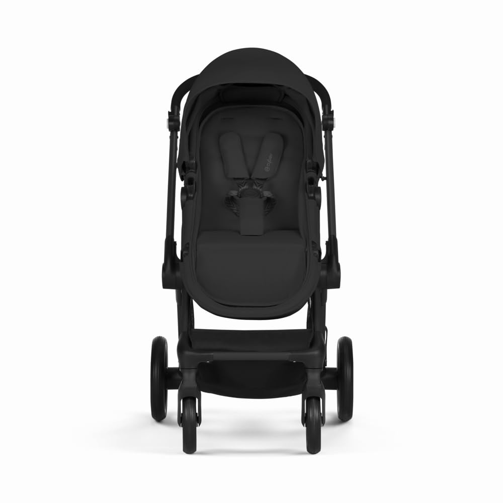CYBEX Gold Kinderwagen EOS Lux 2-in-1 met Aton B2 i-Size autostoel en autostoeladapters, reissysteem, vanaf de geboorte tot 22 kg (ca. 4 jaar), Moon Black (Zwart)