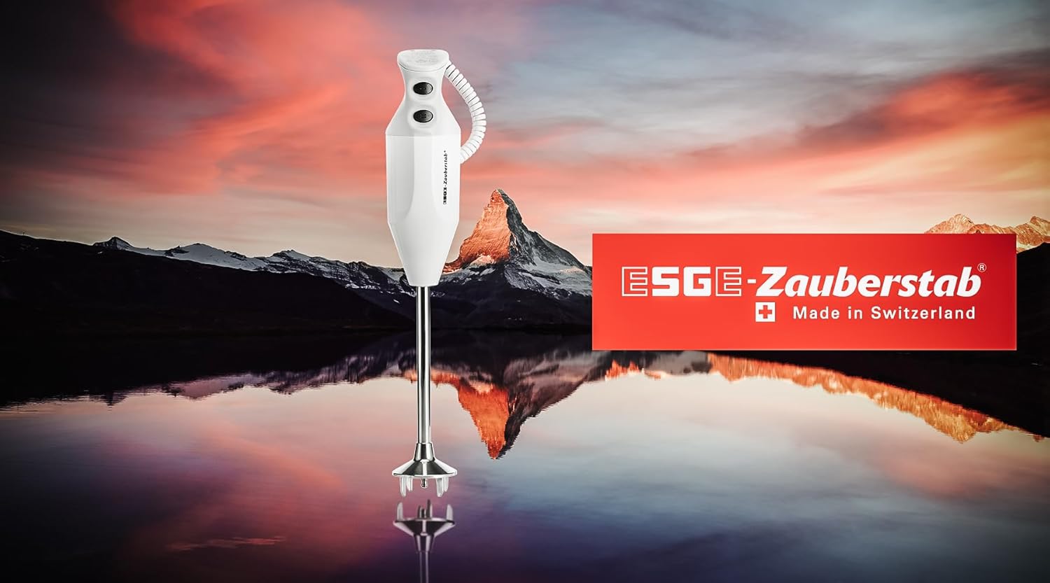 ESGE Zauberstab P 350 Profi, staafmixer wit inclusief multifunctioneel mes, tot 22.000 tpm, 90880, wit/grijs