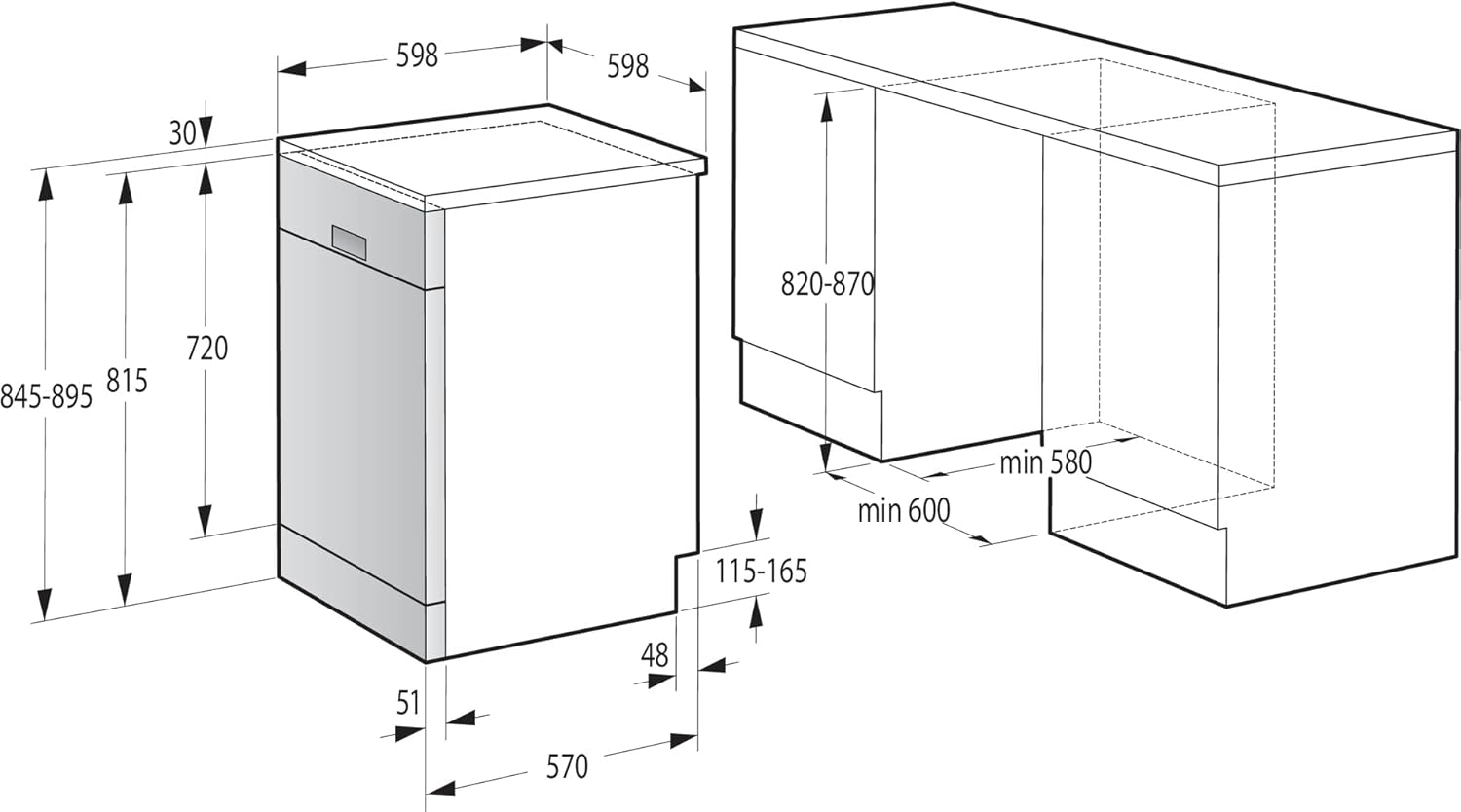 Gorenje GS 620 C10S Vrijstaande vaatwasser / 60 cm / 14 couverts / 3 rekken / 5 programma's / Inverter PowerDrive Motor / SpeedWash / TotalDry / volledige overloopbeveiliging / Grijs metallic