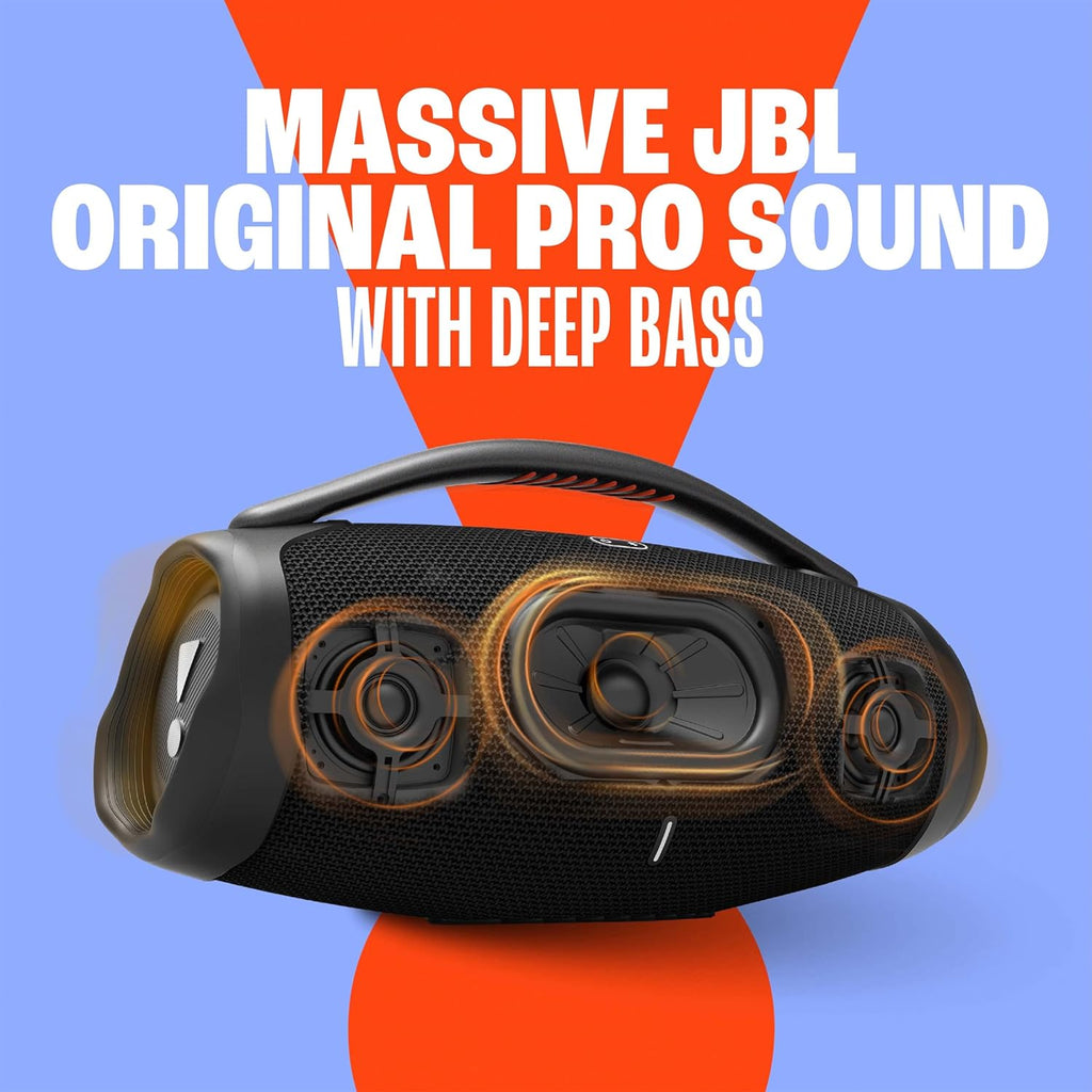 JBL Boombox 3 Wifi – Draadloze speaker met Bluetooth en wifi – Compatibel met de JBL One app – 24 uur afspeeltijd – Water- en stofdicht – Geïntegreerde powerbank – Zwart