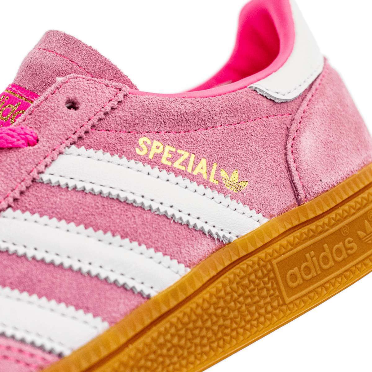 Drie strepen Handball Spezial W JI2654 - roze-wit-gom