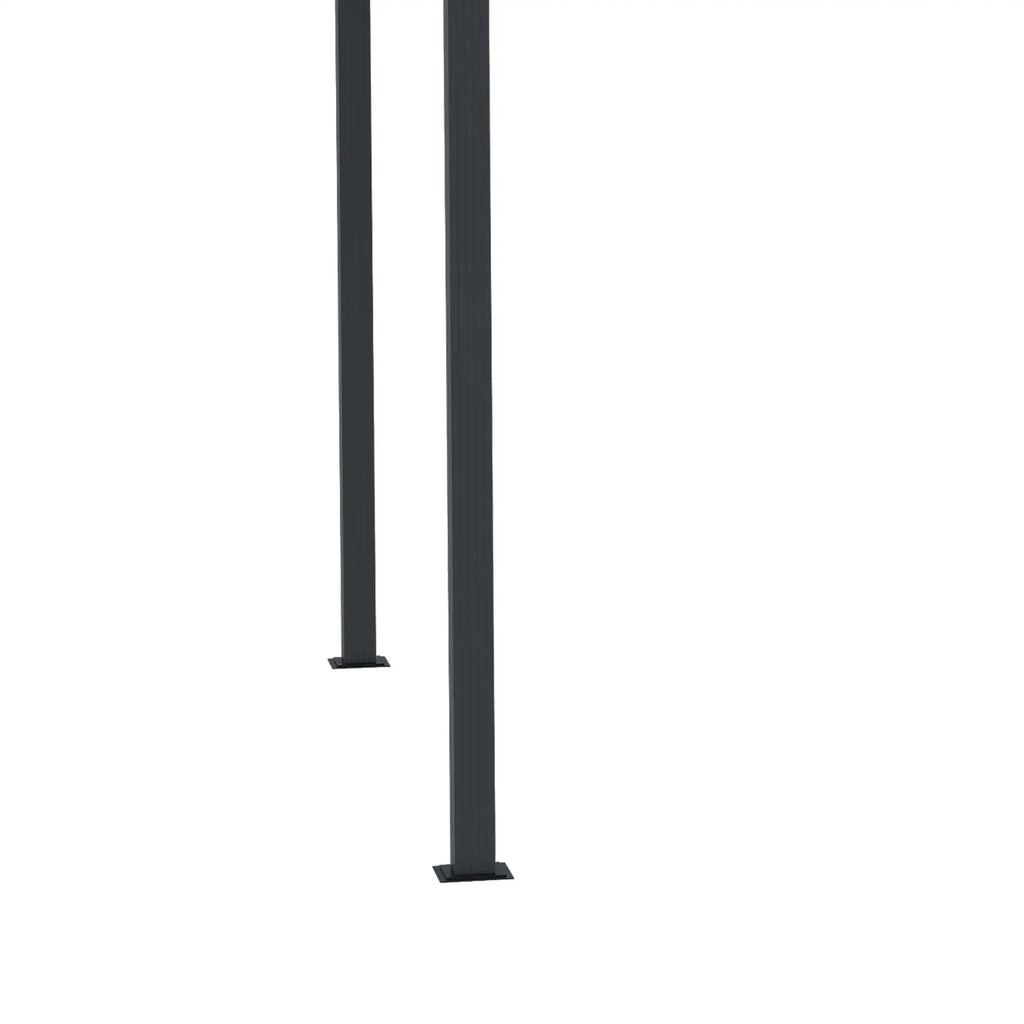 Outsunny Pergola 2,95x2,95 m met schuifdak grijs